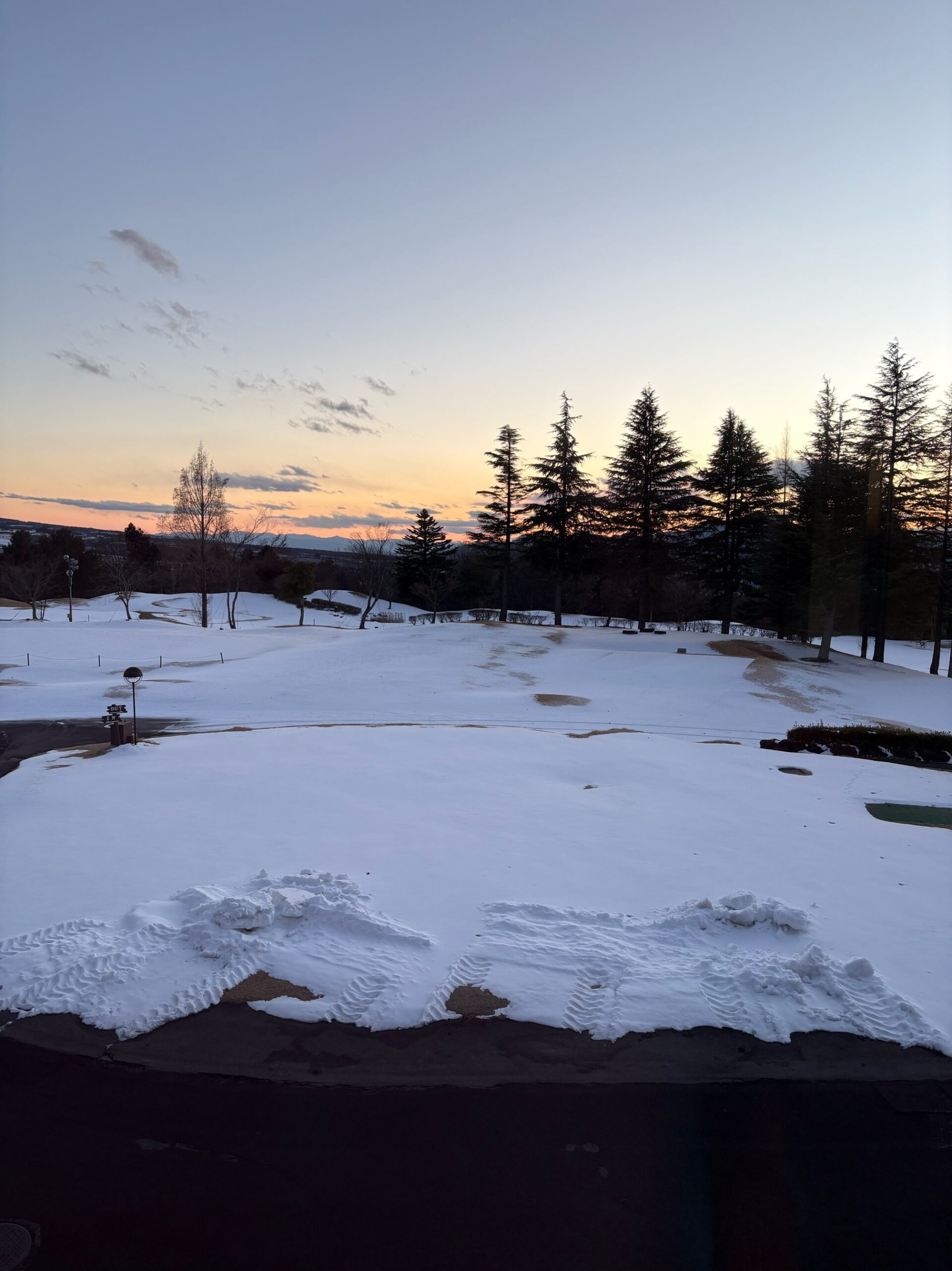 朝から雪がちらついていました